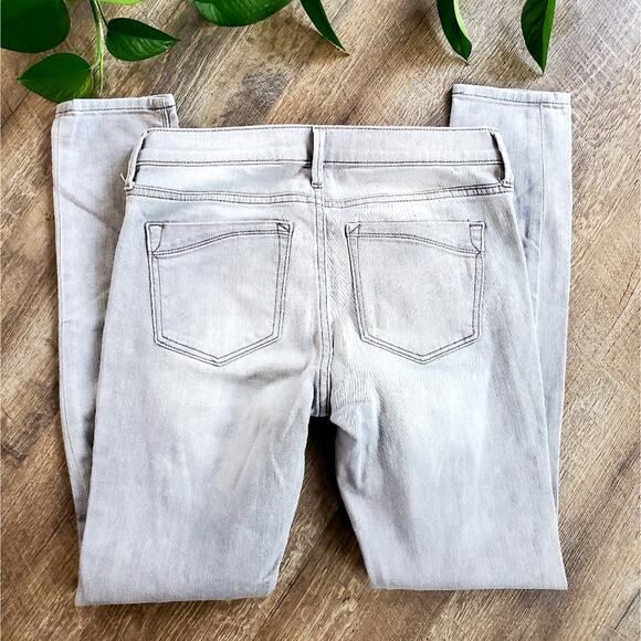 EXPRESS Woman's gray mid-rise distressed legging jeans Sz.6 - Picture 3 of 5